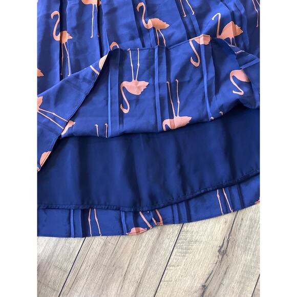 Charlotte by Charlotte Taylor size 8 silk skirt with flamingos - Picture 3 of 5